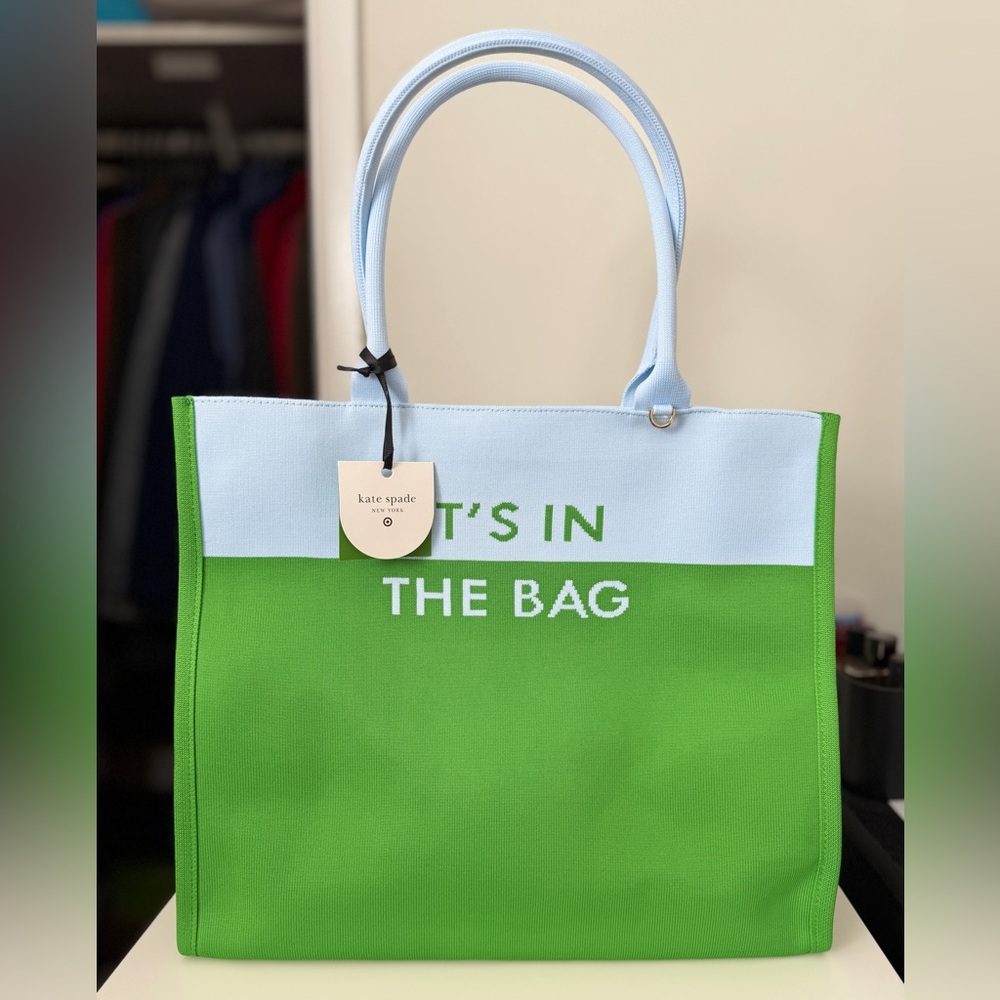 kate spade new york x Target Colorblock Knit Tote Bag - Green/Blue